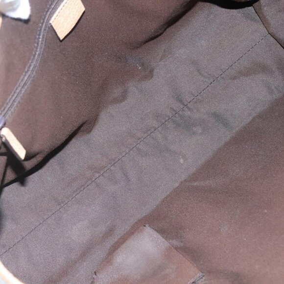 GUCCI GG Supreme Tote Bag PVC Outlet White Gold - Picture 12 of 15